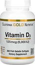 Фото California Gold Nutrition Vitamin D3 125 мкг 360 капсул