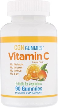 Фото California Gold Nutrition Vitamin C со вкусом апельсина 90 таблеток (CGN01092)