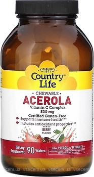 Фото Country Life Acerola со вкусом ягод 90 таблеток