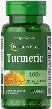 Фото Puritan's Pride Turmeric 400 мг 100 капсул