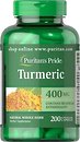 Фото Puritan's Pride Turmeric 400 мг 200 капсул