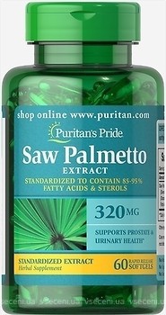 Фото Puritan's Pride Saw Palmetto Extract 320 мг 60 капсул