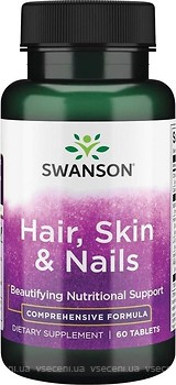 Фото Swanson Hair Skin & Nails 60 таблеток