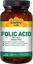 Фото Country Life Folic Acid 250 таблеток