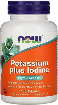 Фото Now Foods Potassium Plus Iodine 180 таблеток