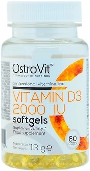 Фото OstroVit Vitamin D3 2000 IU 60 капсул
