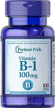 Фото Puritan's Pride Vitamin B-1 100 мг 100 таблеток