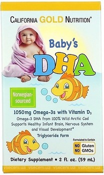 Фото California Gold Nutrition Baby's DHA with Vitamin D-3 59 мл