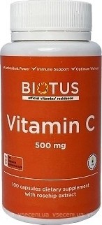 Фото Biotus Vitamin C 500 мг 100 капсул (BIO530173)