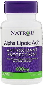 Фото Natrol Alpha Lipoic Acid 600 мг 30 капсул