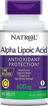 Фото Natrol Alpha Lipoic Acid 600 мг 45 таблеток