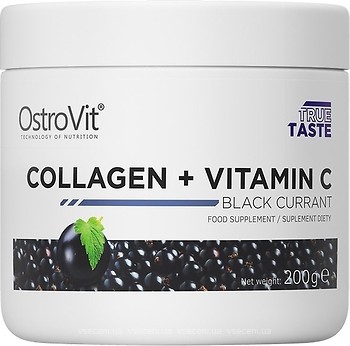 Фото OstroVit Collagen + Vitamin C со вкусом черной смородины 200 г
