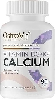 Фото OstroVit Vitamin D3+K2 Calcium 90 таблеток