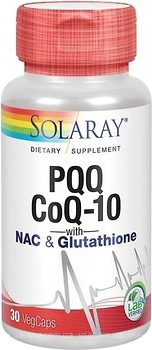 Фото Solaray PQQ CoQ-10 with NAC & Glutathione 30 капсул (SOR36510)