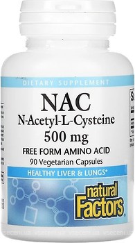 Фото Natural Factors NAC 500 мг 90 капсул