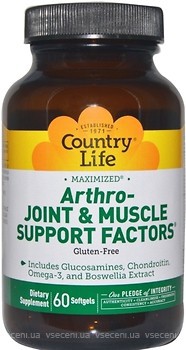 Фото Country Life Arthro-Joint&Muscle Support Factors 60 капсул