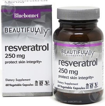 Фото Bluebonnet Nutrition Beautiful Ally Resveratrol 250 мг 60 капсул