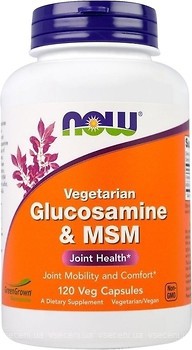 Фото Now Foods Glucosamine & MSM 120 капсул