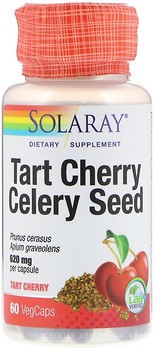 Фото Solaray Tart Cherry Celery Seed 620 мг 60 капсул (SOR17404)