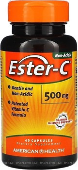 Фото American Health Ester-C With Citrus Bioflavonoids 500 мг 60 капсул