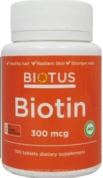 Фото Biotus Biotin 300 мкг 100 таблеток