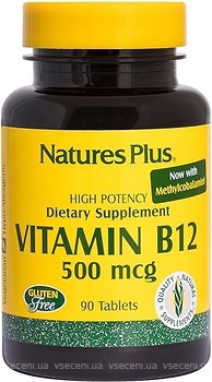 Фото Nature's Plus Vitamin B12 500 мкг 90 таблеток