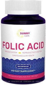 Фото Sunny Folic Acid 400 мкг 100 капсул