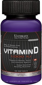 Фото Ultimate Nutrition Vitamin D 1000 IU 60 капсул