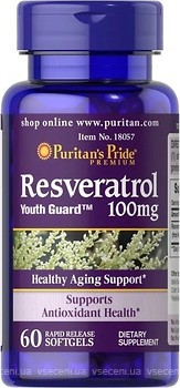 Фото Puritan's Pride Resveratrol 100 мг 60 капсул