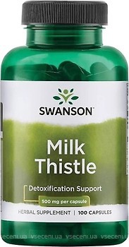 Фото Swanson Milk Thistle 500 мг 100 капсул (SWA01966)