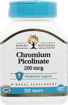Фото UA-Pharm Chromium Picolinate 200 мкг 100 таблеток