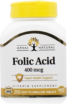 Фото UA-Pharm Folic Acid 400 мкг 250 таблеток