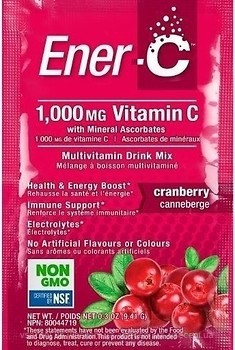 Фото Ener-C Vitamic C 1000 мг со вкусом клюквы 9.41 г 1 саше (CN6133-3)