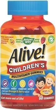 Фото Nature's Way Alive Children's Multivitamin Gummy со вкусом фруктов 60 таблеток
