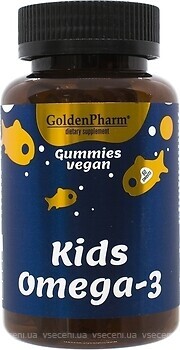 Фото Golden Pharm Omega 3 Kids со вкусом апельсина 60 таблеток