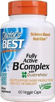 Фото Doctor's Best Fully Active B Complex with Quatrefolic 60 капсул (DRB00501)