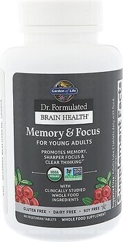 Фото Garden of Life Dr. Formulated Brain Health Memory & Focus 60 капсул