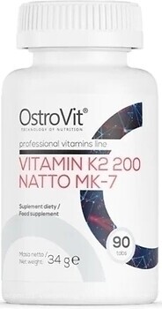 Фото OstroVit Vitamin K2 200 Natto MK-7 90 таблеток