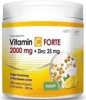 Фото Activlab Vitamin C 2000 мг + Zink 25 мг со вкусом лимона 500 г