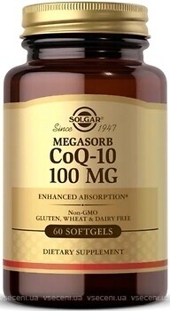 Фото Solgar Megasorb CoQ-10 100 мг 60 капсул