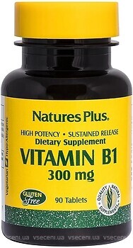 Фото Nature's Plus Vitamin B1 300 мг 90 таблеток