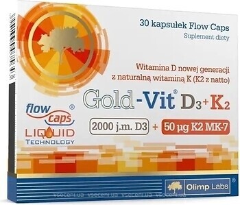 Фото Olimp Labs Gold-Vit D3 + K2 30 капсул