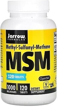 Фото Jarrow Formulas MSM 1000 мг 120 таблеток