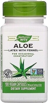 Фото Nature's Way Aloe Latex With Fennel 100 капсул