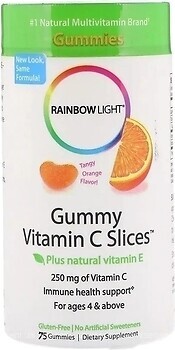 Фото Rainbow Light Gummy Vitamin C Slices со вкусом апельсина 75 таблеток