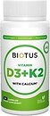 Фото Biotus Vitamin D3 + K2 with Calcium 60 капсул