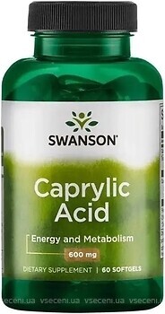 Фото Swanson Caprylic Acid 600 мг 60 капсул