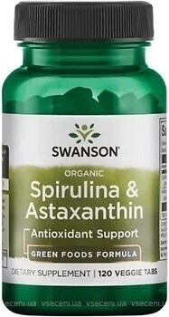 Фото Swanson Spirulina Astaxanthin 120 капсул