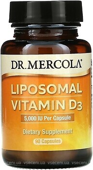 Фото Dr. Mercola Liposomal Vitamin D3 5000 90 капсул
