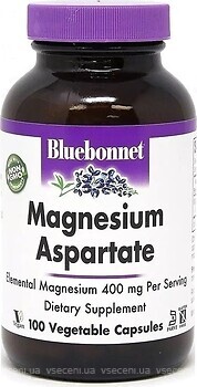 Фото Bluebonnet Magnesium Aspartate 400 мг 100 капсул